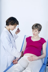 Fototapeta premium Blood sample being taken from pregnant woman