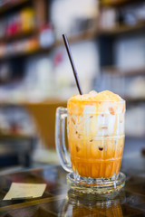 thai iced tea in glass