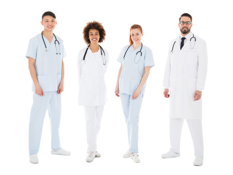 Portrait Of Happy Multiracial Medical Team