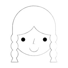 beautiful girl farmer icon vector illustration design