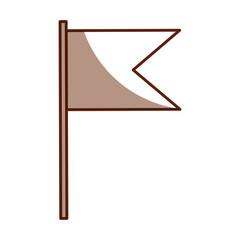 flag pointer isolated icon vector illustration design