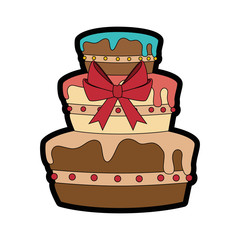 gateau cake sweet vector illustration graphic design icon