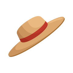 sun hat summer vector illustration graphic design icon