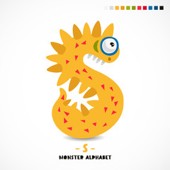 Monster alphabet. The letter S.