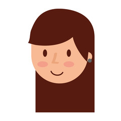 young woman avatar character vector illustration design