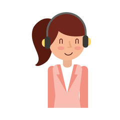 businesswoman avatar character icon vector illustration design