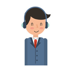 businessman avatar character icon vector illustration design