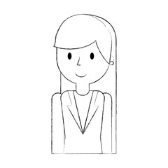 businesswoman avatar character icon vector illustration design