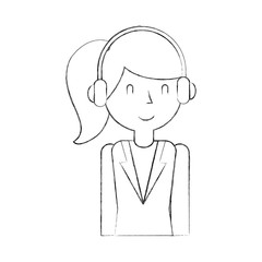 businesswoman avatar character icon vector illustration design