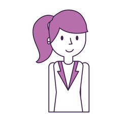 businesswoman avatar character icon vector illustration design