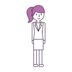 businesswoman avatar character icon vector illustration design