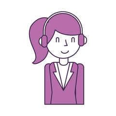 businesswoman avatar character icon vector illustration design