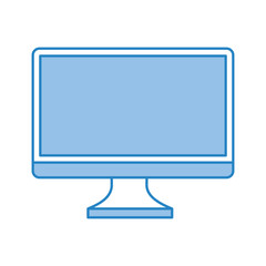 monitor computer desktop isolated icon vector illustration design