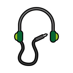 earphone device isolated icon vector illustration design