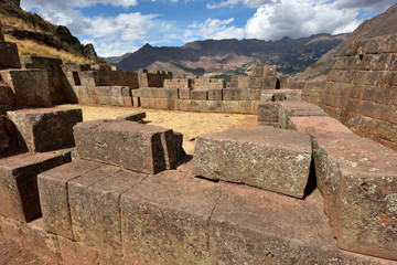 Inca structures in the urban sector of Pisac