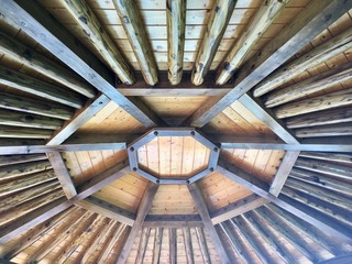 Wooden Ceiling Architectural Detail
