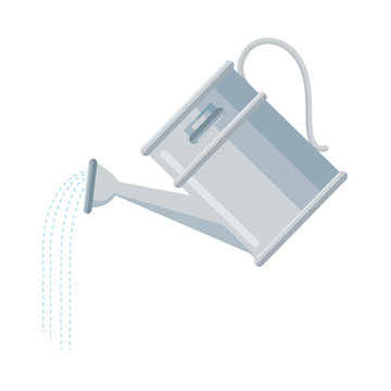 Watering Can Icon Over White Background Vector Illustration