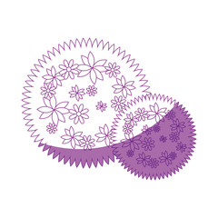 bush with flowers icon over white background vector illustration