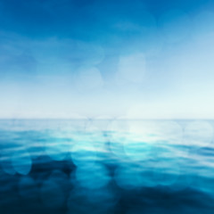 abstract blue sea with bokeh background,backdrop