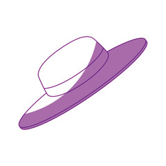 hat accessory icon over white background vector illustration