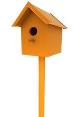 Wooden Nesting box. 3d Illustration