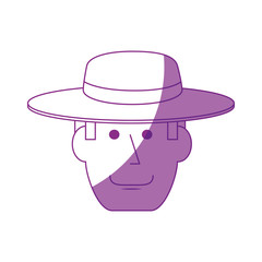 gardener man with a hat icon over white background vector illustration