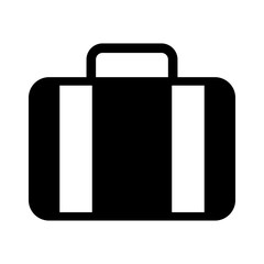 black icon suitcase cartoon vector graphic design