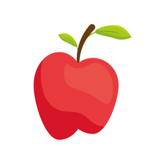 apple fruit icon over white background vector illustration