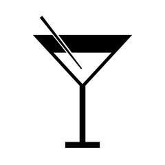 black icon cute cocktail cartoon vector graphic design