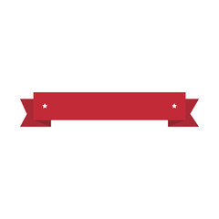decorative ribbon icon over white background vector illustration