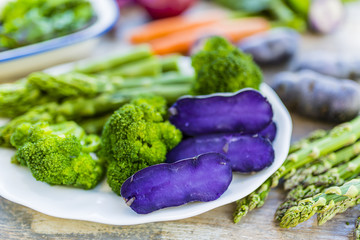 Delicious and healthy colorful vegetables. Rainbow food.