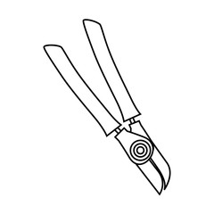 Obraz premium gardening secateurs icon over white background vector illustration