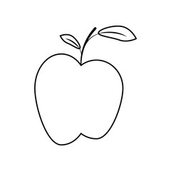 apple fruit icon over white background vector illustration