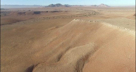 Pleines du désert Namibien vus du ciel
