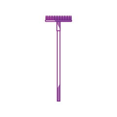 gardening rake icon over white background vector illustration