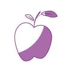 apple fruit icon over white background vector illustration