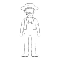 cartoon gardener  man  icon over white background vector illustration