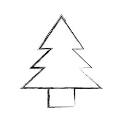sketch draw cute tree cartoon vector graphic design