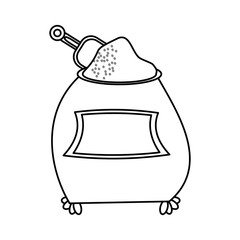 flours sack sugar vector illustration graphic design icon