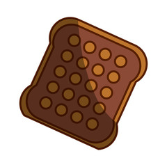 toasted bread loaf vector illustration graphic design icon