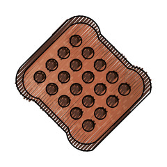 toasted bread loaf vector illustration graphic design icon