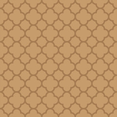 Quatrefoil seamless pattern background in black and white. Vintage and retro abstract ornamental design. Simple flat vector illustration.