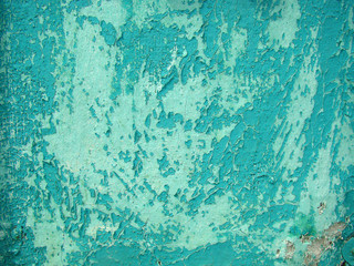 Green cracked paint background