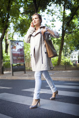 Fototapeta premium Woman on the phone