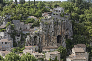 Das St&auml;dtchen Labeaume in der Ardeche, S&uuml;dfrankreich