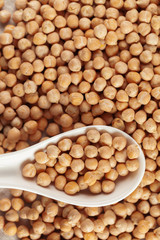 soy beans on wooden table