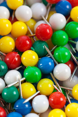 colorful color push pins