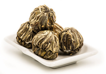 flower tea green balls