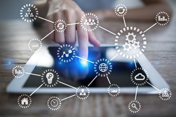 IOT. Internet of things. Automation and modern technology concept.