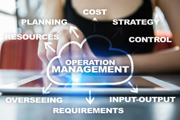 Operation management business and technology concept.